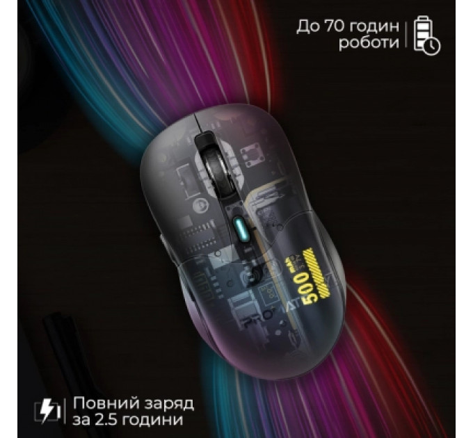 Мишка Promate Samo Wireless/Bluetooth Black (samo.black)