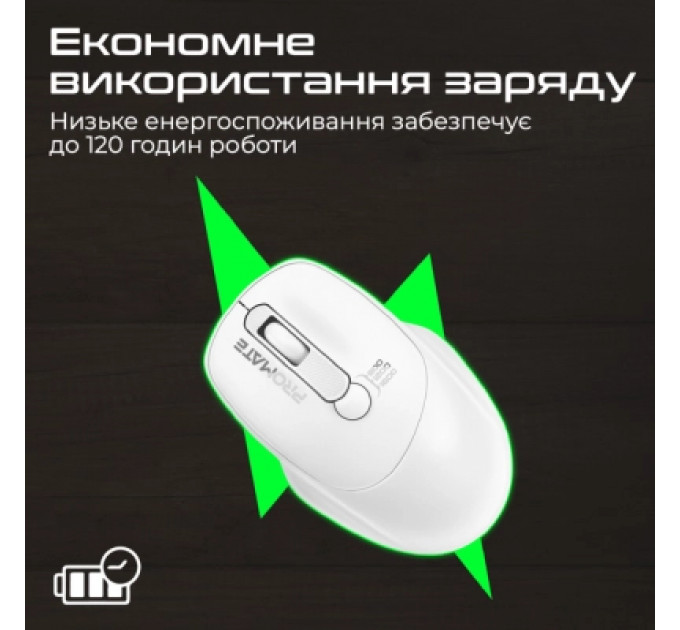 Мишка Promate UniGlide Wireless White (uniglide.white)