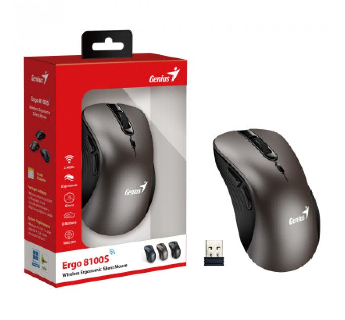 Мишка Genius Ergo 8100S Wireless Champagne (31030040402)