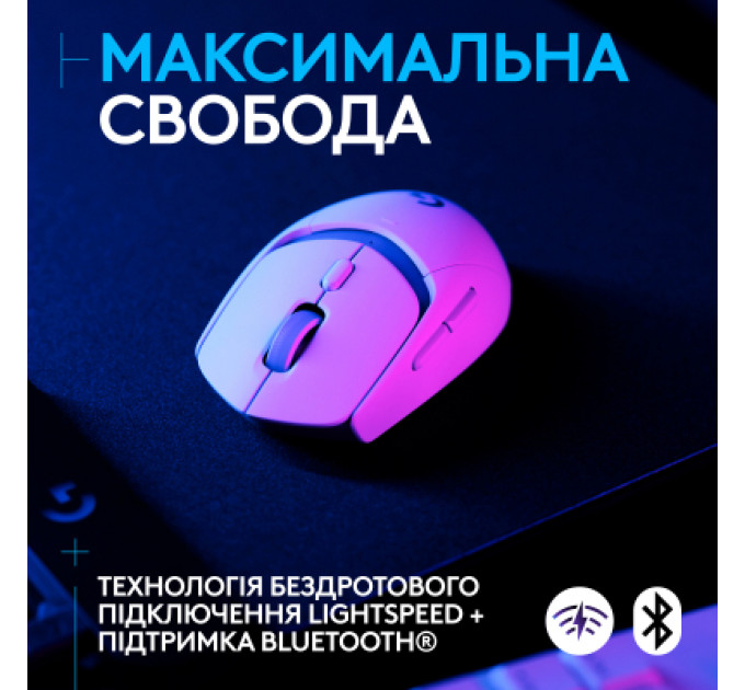 Мишка Logitech G309 Lightspeed Wireless/Bluetooth White (910-007207)