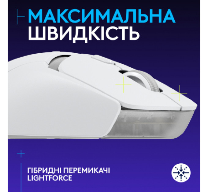 Мишка Logitech G309 Lightspeed Wireless/Bluetooth White (910-007207)