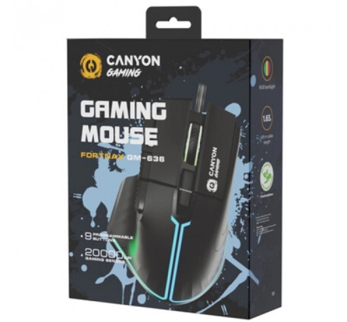 Мишка Canyon Fortnax GM-636 RGB USB Black (CND-SGM636B)