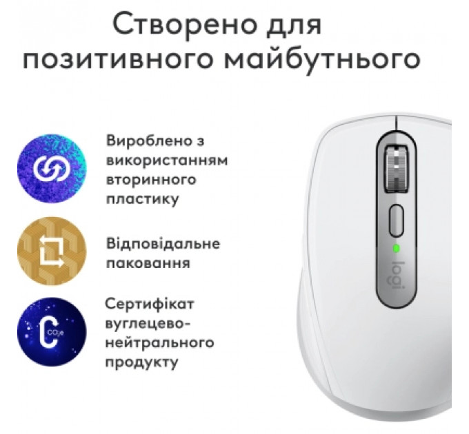 Мишка Logitech MX Anywhere 3S для MAC Wireless Pale Grey (910-006946)