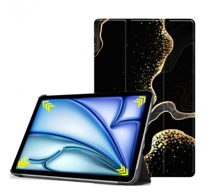 Чохол до планшета BeCover Smart Case Apple iPad Air 11" M2 2024 Black Abstraction (711598)