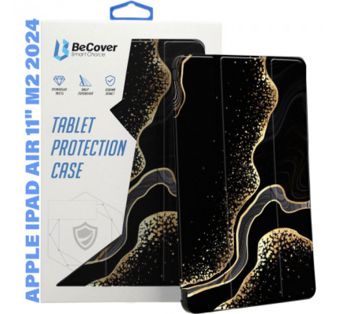 Чохол до планшета BeCover Smart Case Apple iPad Air 11" M2 2024 Black Abstraction (711598)