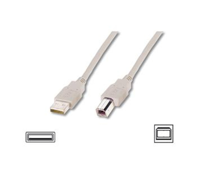 Digitus Кабель для принтера USB 2.0 AM/BM 1.8m Digitus (AK-300102-018-E)