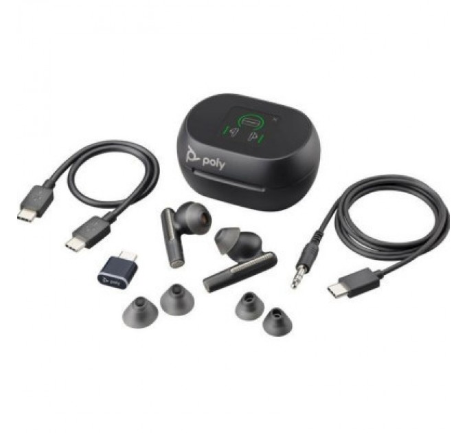 Poly Навушники Poly Voyager Free 60+ Earbuds + BT700C + TSCHC Black (7Y8G4AA)