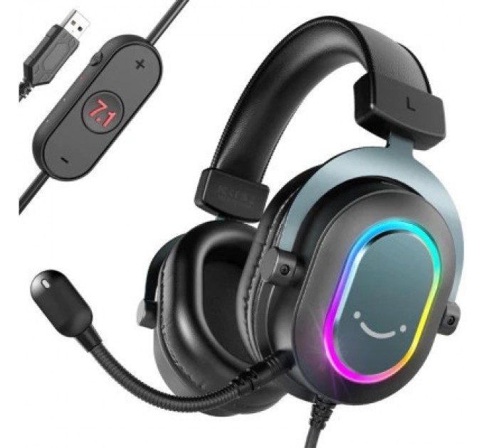 Навушники Fifine H6 RGB 7.1 Black (H6)
