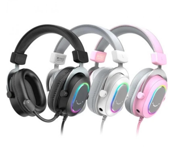 Навушники Fifine H6 RGB 7.1 Pink (H6P)