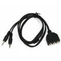 Cablexpert Кабель мультимедійний подовжувач Jack 3.5mm папа/ 3х3.5mm мама Cablexpert (CC-MIC-1)