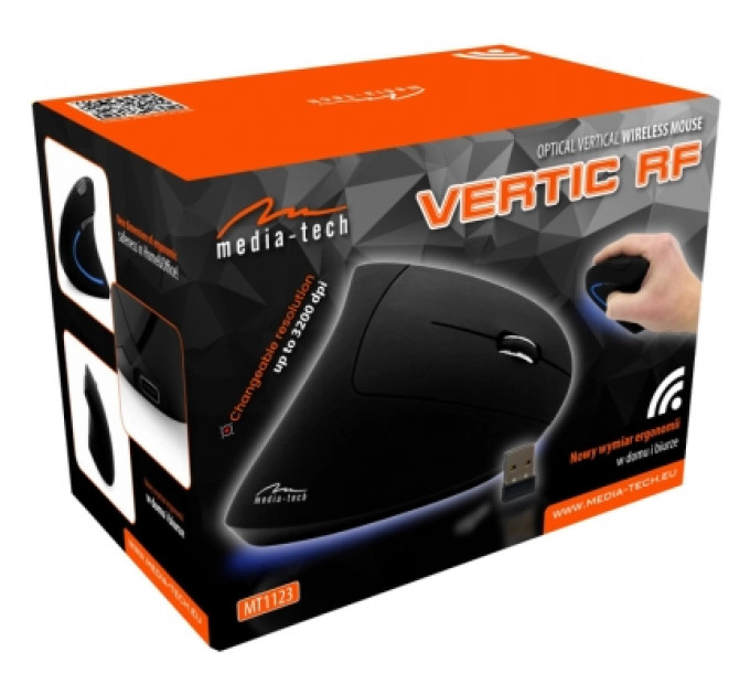 Мишка Media-Tech Vertic Wireless Black (MT1123V2.0)