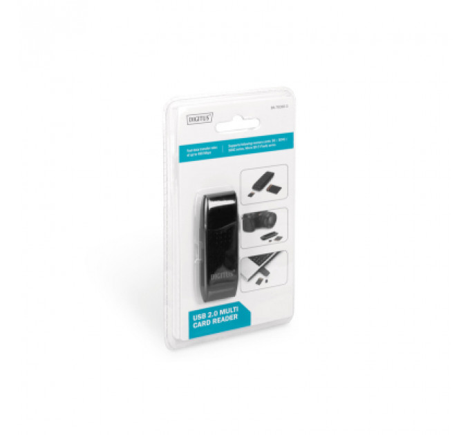 Зчитувач флеш-карт Digitus USB 2.0 SD/MicroSD (DA-70310-3)