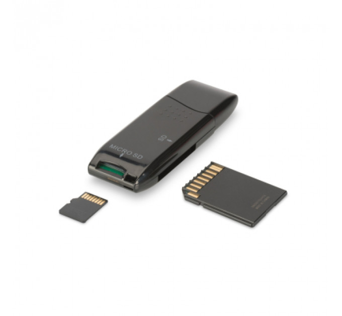 Зчитувач флеш-карт Digitus USB 2.0 SD/MicroSD (DA-70310-3)