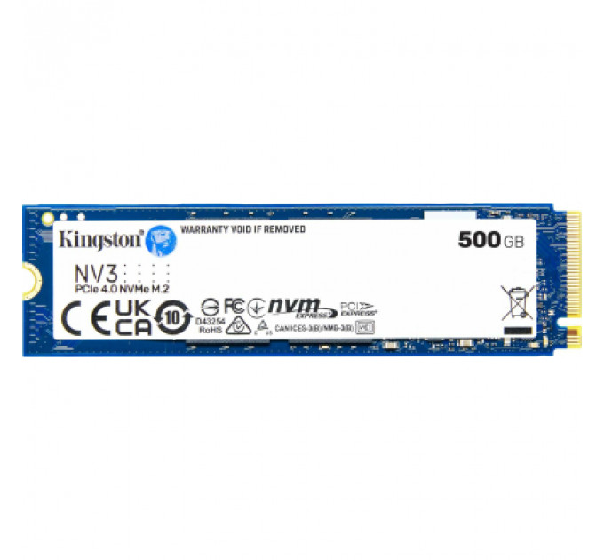 Накопичувач SSD M.2 2280 500GB Kingston (SNV3S/500G)