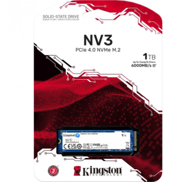 Накопичувач SSD M.2 2280 1TB Kingston (SNV3S/1000G)