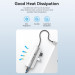 Концентратор Vention USB 3.1 Type-C to HDMI 4K60Hz/USB 3.0x3/RJ45/PD 100W 6-in-1 (TQHHB)