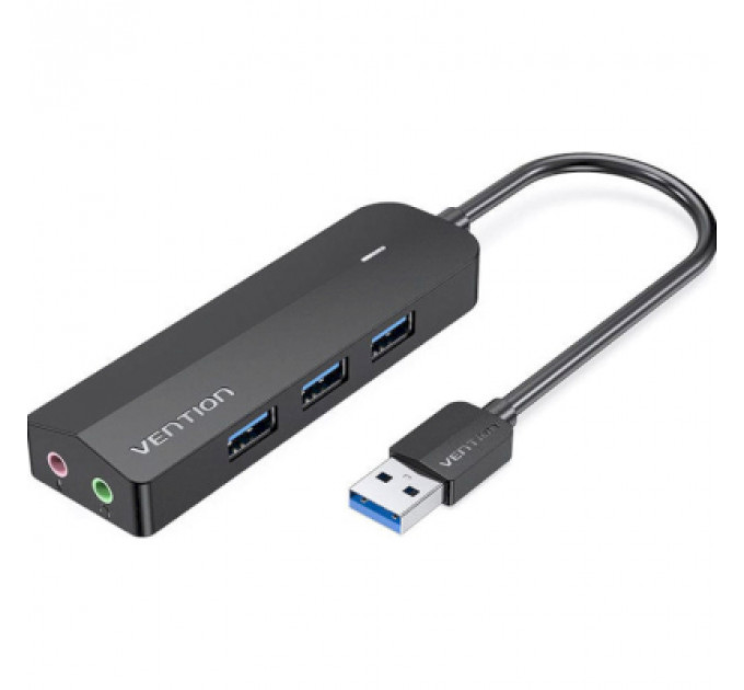 Концентратор Vention USB 3.0 to 3хUSB 3.0/2хTRS Audio/USB Micro 1.0m (CHIBF)