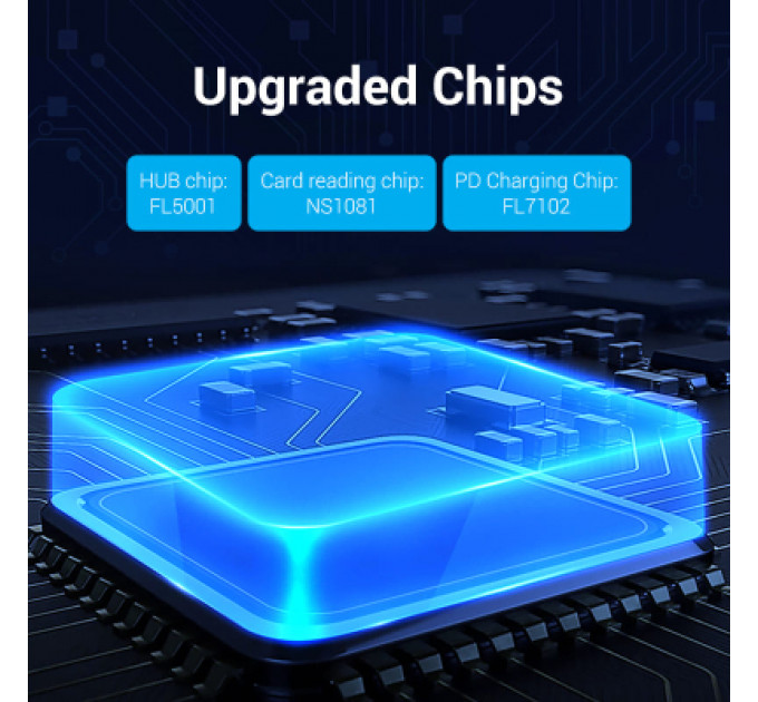 Концентратор Vention USB 3.1 Type-C to 3хUSB 3.0/TF/SD/PD 87W 6-in-1 (TGRHB)