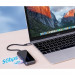 Концентратор Vention USB 3.1 Type-C to 4хUSB 3.0/PD 87W 5-in-1 Gray Mirrored Surface (TFDHB)