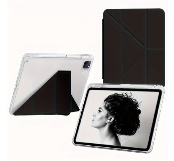 Чохол до планшета BeCover Ultra Slim Origami Transparent Apple iPad Pro 11" M4 2024 Black (711689)