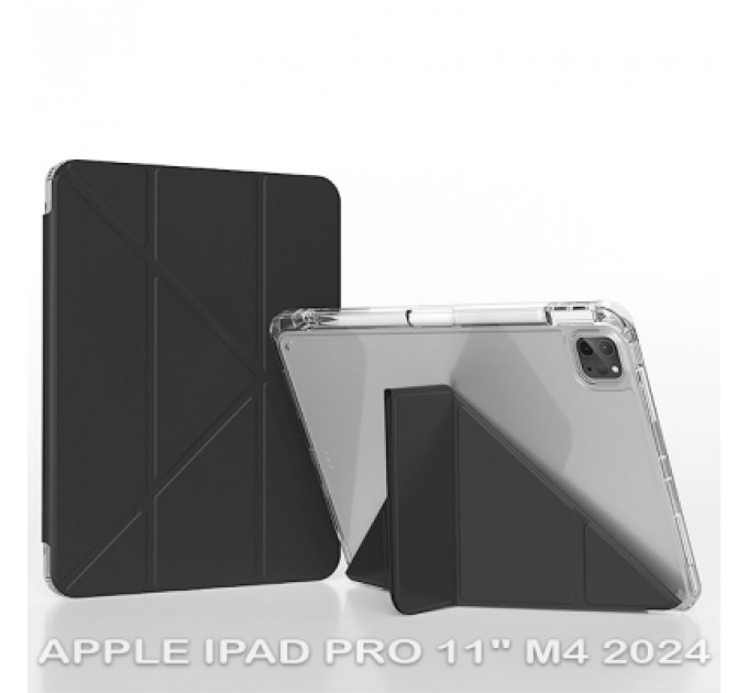 Чохол до планшета BeCover Ultra Slim Origami Transparent Apple iPad Pro 11" M4 2024 Black (711689)