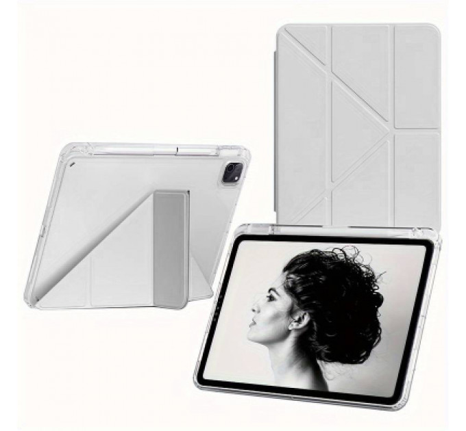 Чохол до планшета BeCover Ultra Slim Origami Transparent Apple iPad Pro 11" M4 2024 Gray (711690)