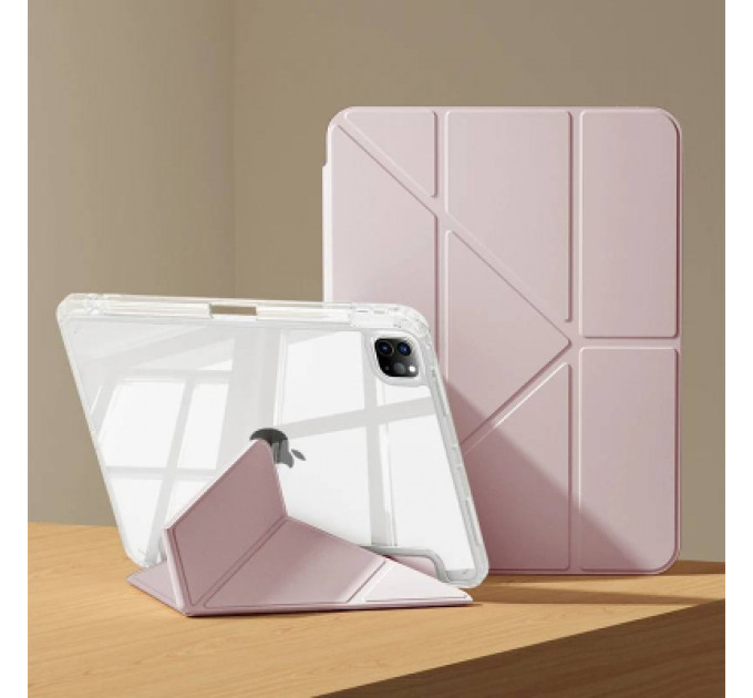 Чохол до планшета BeCover Ultra Slim Origami Transparent Apple iPad Pro 11" M4 2024 Pink (711691)