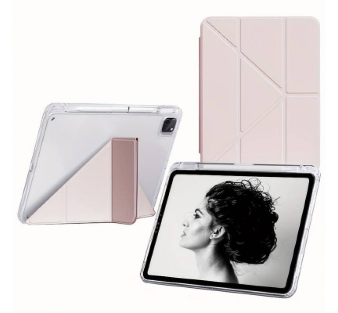 Чохол до планшета BeCover Ultra Slim Origami Transparent Apple iPad Pro 11" M4 2024 Pink (711691)