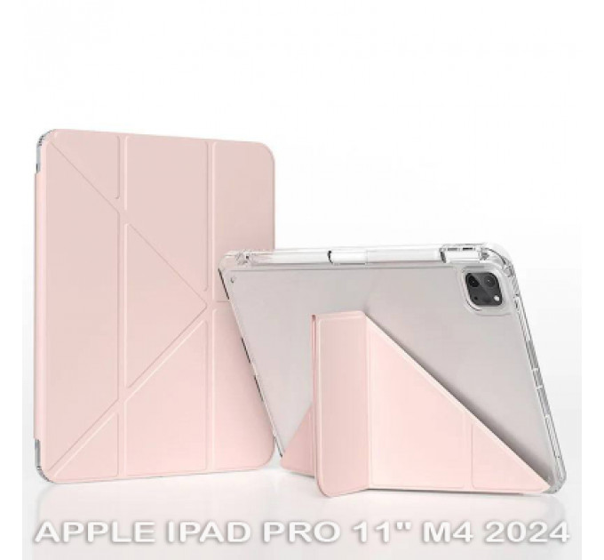 Чохол до планшета BeCover Ultra Slim Origami Transparent Apple iPad Pro 11" M4 2024 Pink (711691)