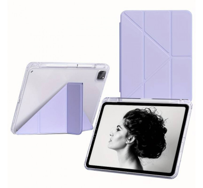 Чохол до планшета BeCover Ultra Slim Origami Transparent Apple iPad Pro 11" M4 2024 Purple (711692)