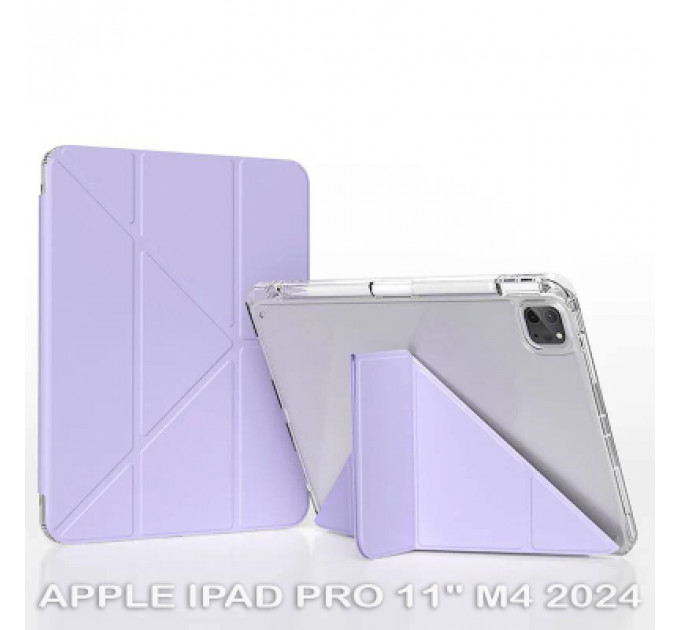 Чохол до планшета BeCover Ultra Slim Origami Transparent Apple iPad Pro 11" M4 2024 Purple (711692)