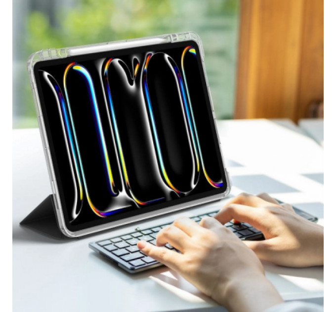 Чохол до планшета BeCover Ultra Slim Origami Transparent Apple iPad Pro 13" M4 2024 Black (711693)