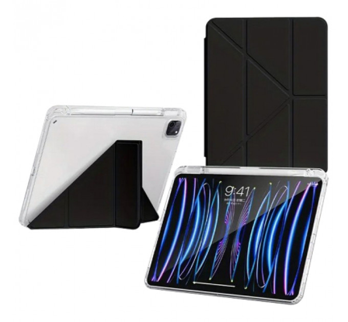 Чохол до планшета BeCover Ultra Slim Origami Transparent Apple iPad Pro 13" M4 2024 Black (711693)