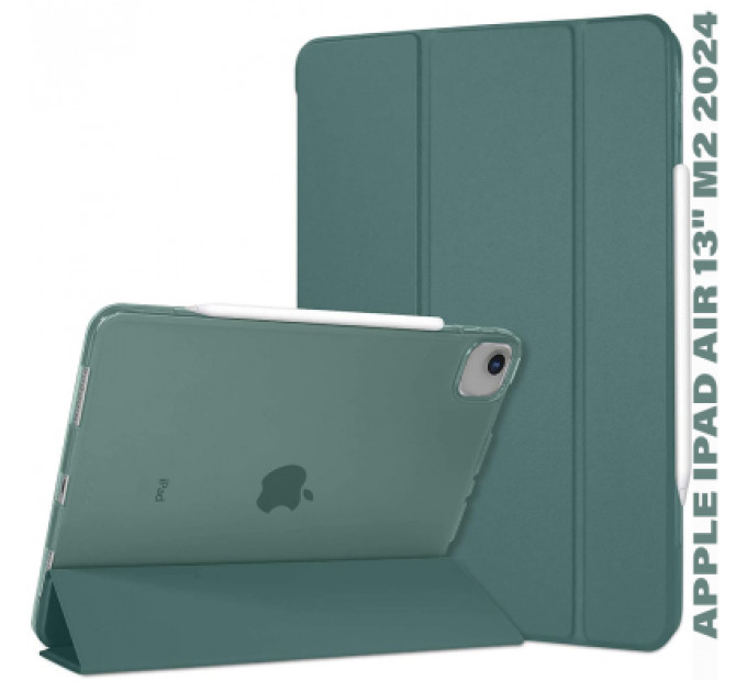 Чохол до планшета BeCover Tri Fold Hard Apple iPad Air 13" M2 2024 Dark Green (711723)