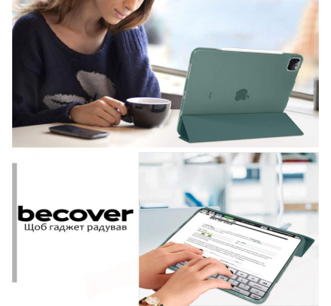 Чохол до планшета BeCover Tri Fold Hard Apple iPad Air 13" M2 2024 Dark Green (711723)