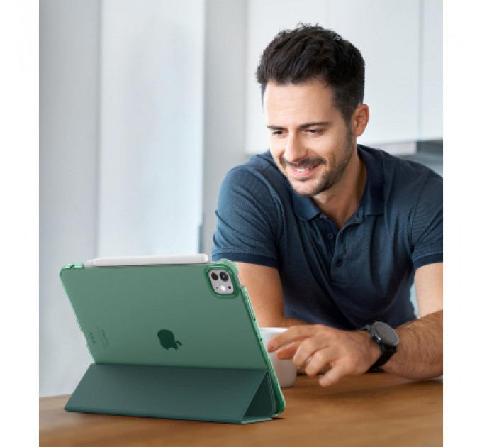 Чохол до планшета BeCover Tri Fold Hard Apple iPad Pro 11" M4 2024 Dark Green (711727)