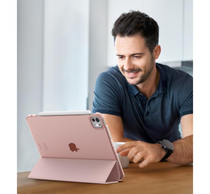 Чохол до планшета BeCover Tri Fold Hard Apple iPad Pro 11" M4 2024 Pink (711728)
