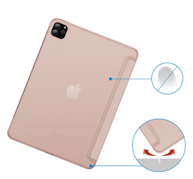 Чохол до планшета BeCover Tri Fold Hard Apple iPad Pro 12.9 2020/2021/2022 Pink (711721)