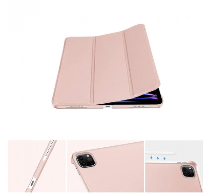 Чохол до планшета BeCover Tri Fold Hard Apple iPad Pro 12.9 2020/2021/2022 Pink (711721)