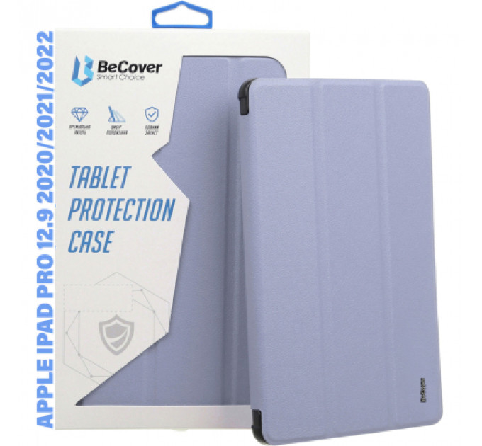 Чохол до планшета BeCover Tri Fold Hard Apple iPad Pro 12.9 2020/2021/2022 Purple (711722)