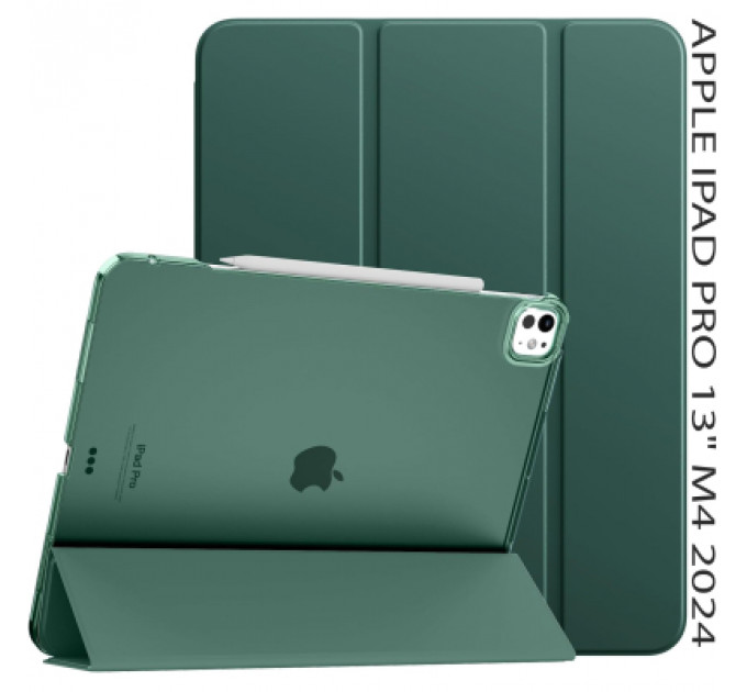 Чохол до планшета BeCover Tri Fold Hard Apple iPad Pro 13" M4 2024 Dark Green (711731)