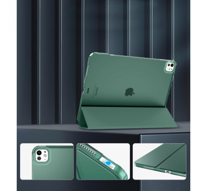 Чохол до планшета BeCover Tri Fold Hard Apple iPad Pro 13" M4 2024 Dark Green (711731)