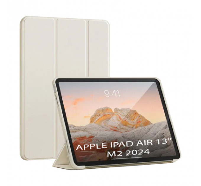 Чохол до планшета BeCover Tri Fold Soft TPU Silicone Apple iPad Air 13" M2 2024 Beige (711740)
