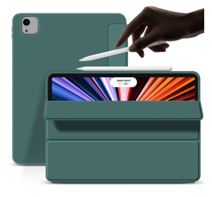 Чохол до планшета BeCover Tri Fold Soft TPU Silicone Apple iPad Air 13" M2 2024 Dark Green (711470)