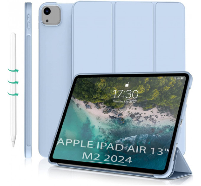 Чохол до планшета BeCover Tri Fold Soft TPU Silicone Apple iPad Air 13" M2 2024 Light Blue (711741)