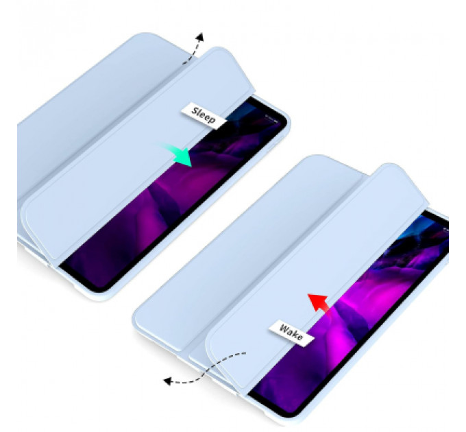 Чохол до планшета BeCover Tri Fold Soft TPU Silicone Apple iPad Air 13" M2 2024 Light Blue (711741)