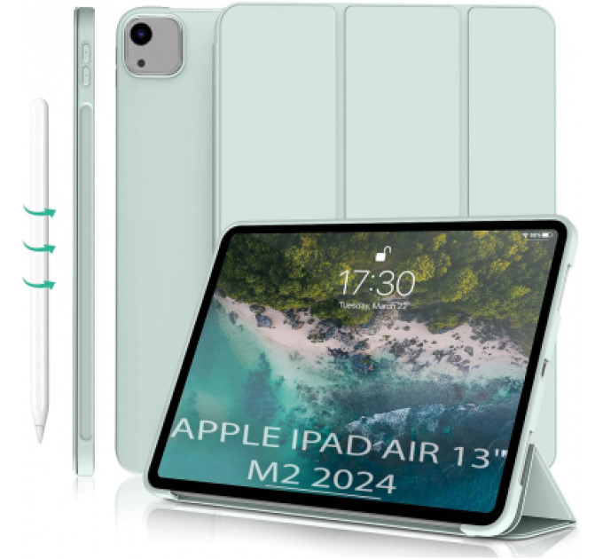 Чохол до планшета BeCover Tri Fold Soft TPU Silicone Apple iPad Air 13" M2 2024 Light Green (711742)