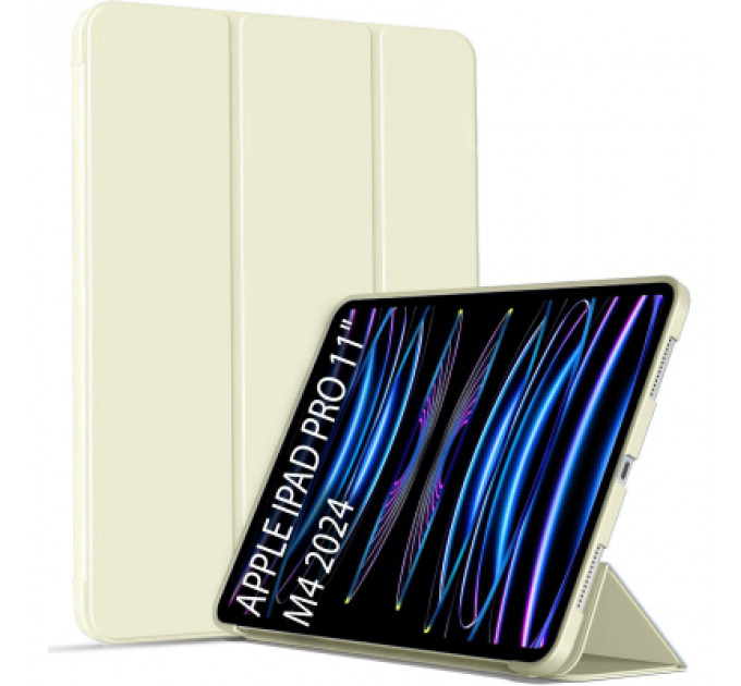 Чохол до планшета BeCover Tri Fold Soft TPU Silicone Apple iPad Pro 11" M4 2024 Beige (711745)