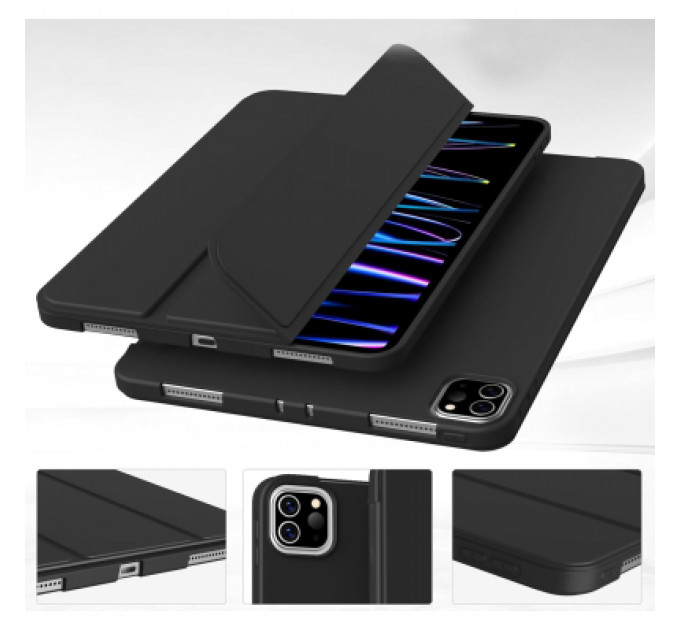 Чохол до планшета BeCover Tri Fold Soft TPU Silicone Apple iPad Pro 11" M4 2024 Black (711744)