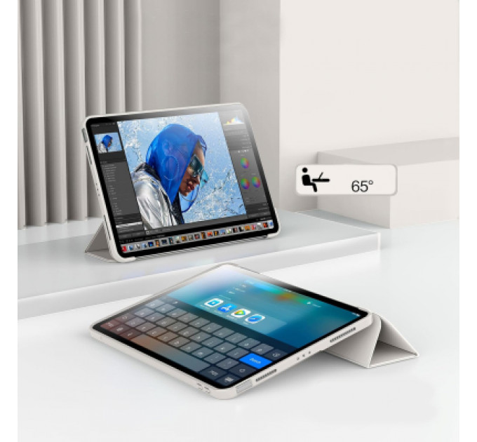 Чохол до планшета BeCover Tri Fold Soft TPU Silicone Apple iPad Pro 12.9 2020/2021/2022 Beige (711736)